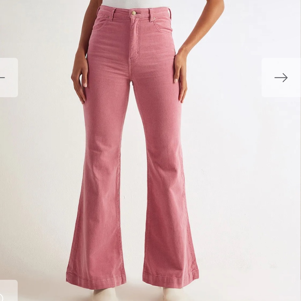 Pink corduroy pants flare / boot cut